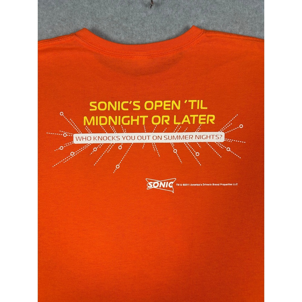 Sonic Drive-In Real Ice Cream Rumbles‎ Graphic Tee Orange Promo Size L - Picture 4 of 7